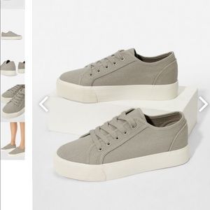 Grey Platform Sneakers